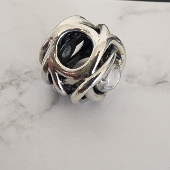 Pandora April Clear Eternity Circle Charm - Picture 8 of 8